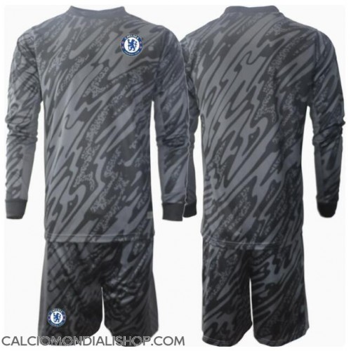 Maglie da calcio Chelsea Portiere Seconda Maglia Bambino 2024-25 Manica Lunga (+ Pantaloni corti)